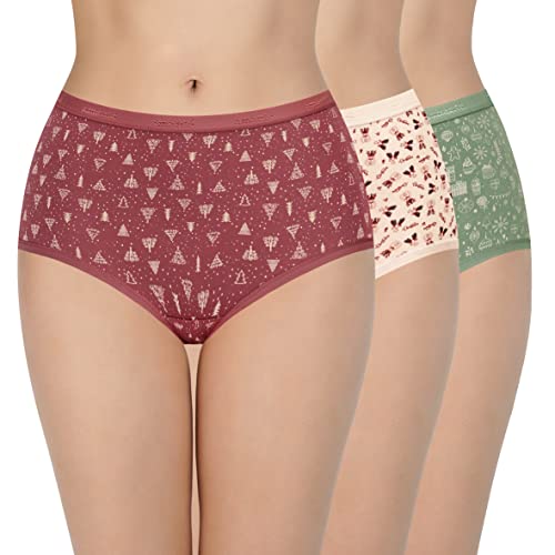 Image of Amante Printed Cotton Full Brief Panty Pack(Pack of 3)