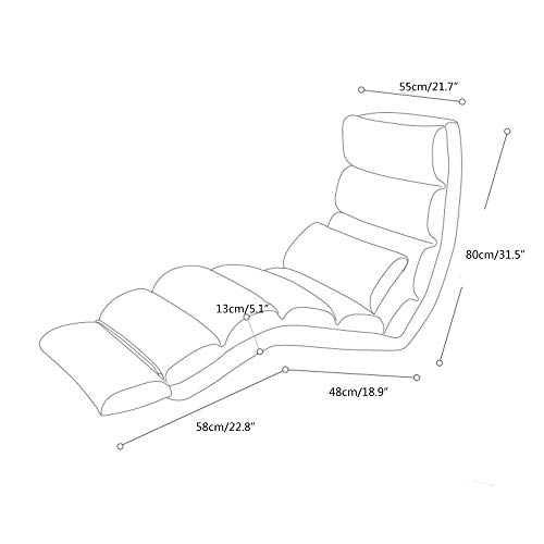 Chaise de sol avec dossier réglable marron pour soulager le mal de dos