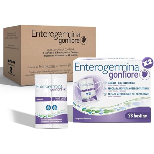 Enterogermina Gonfiore, Fermenti Lattici Probiotici, Prebiotici per Adulti - Integratori con Enzimi...