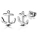 DianaL Boutique 316L Stainless Steel Nautical Marine Anchor Stud Earrings Gift Boxed Fashion Jewelry
