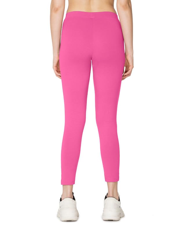 Image of VSTAR PL02 Women Ankle Length Stretchable Slim Fit Leggings with Secured Side Pocket | Moisture-Wicking | Soft Waistband & Cotton-Elastane Fabric