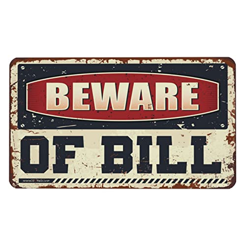 Grand tapis de souris amusant Beware of Bill, idée cadeau originale de bureau