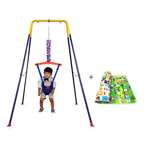 Saltador bebe Beb� puerta Jumper con soporte y Mat, Baby Umbral rack de fitness infantil divertido pasar Saltar silla balanc�n de rebote Salto del asiento infantil del saco del ni�o de los puentes y h