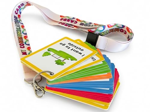 Communication Cards for Non Verbal Children and Adults, Autism Special Needs Visual Aid Communication Speech Delay Flash Cards