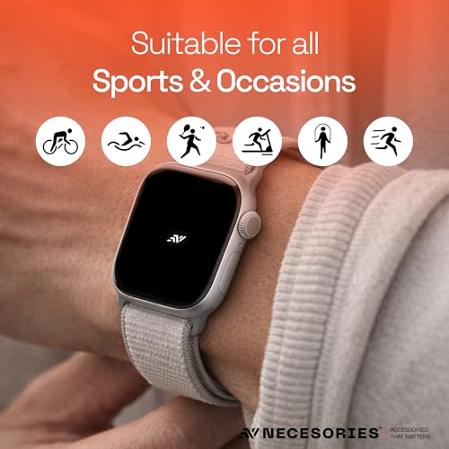 Image of Velcro Sport Nylon Strap Compatible with Apple Watch Strap Ultra 3 /2 /1(49mm), Series 11 /10(46mm), Series 9 /8 /7(45mm), SE3 /SE2 /Series6 /5 /4(44mm),unisex