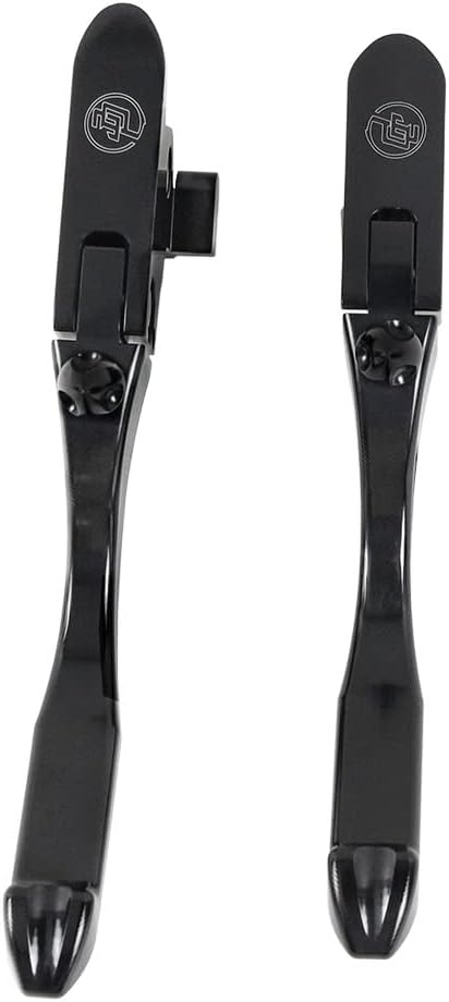 POWER JAMES Black Adjustable Short Slim, Brake & Clutch Levers, Hand Controls, Compatible with Harley Davidson 2018-2025 Softail, Low Rider, Fat boy, Breakout, Street Bob