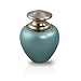 Mini Urn Bronze Keepsake Urns - Extra Small - Holds Up to 5 Cubic Inches of Ashes - Ocean Blue Cremation Keepsake Urn for Ashes - Engraving Sold Separately