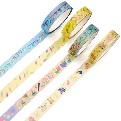 Rubans adhésifs Washi mignons colorés pour scrapbooking et loisirs