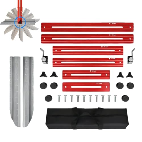 lyanny Solid Stair Tread Gauge,Shelf Scribe Layout Tool for Stairs - Sturdy Stair Template Measuring Tool for Layout Shelf, Drywall and Partitions