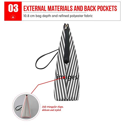 Tsvaga Cool Black Cat Cusmetic Bag For Women Makeup Pouch Zipper Bag Beauty Kit Bag Organizer Toiletry Case Travel Business Portable Handbag Purse Large Clutch Waterproof #TOP4