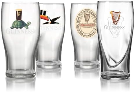 Amazon.com | Guinness Pint Glass Gift Set – 4 Pack | Official
