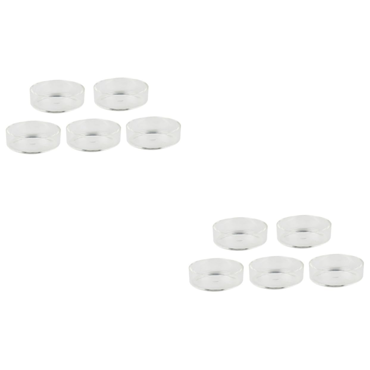 Didiseaon 2 Juegos de Cuencos Redondos de Vidrio para Camarones Comederos para Camarones Suministros para Acuario Adornos de Cristal para Tanque de Camarones 5 Piezas