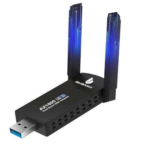 USB WiFi Adapter for Desktop PC 1800Mbps Dual Band Wireless Network Dongle