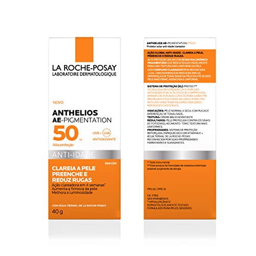La Roche-Posay, Protetor Solar Anti-Idade com Ácido Hialurônico, Sem Cor, Textura Gel Creme, FPS50,