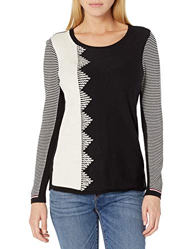 NIC+ZOE Women's Outer Angle Sweater, Black Multi, SM