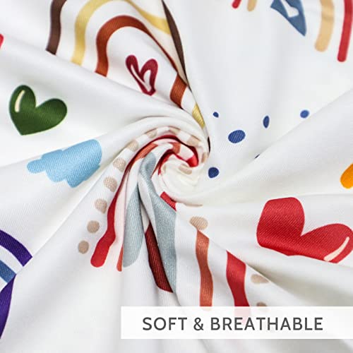 HNHUAMING Rainbow Nursing Pillow Cover, Breastfeeding Pillow Slipcover for Baby Girls/Boys, Soft Snug Fits On Newborn Feeding Pillow Case - Thumbnail 5