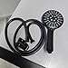 Handheld shower head, with hose, multi-mode spray, black. Suitable for families, hotels, apartments, bathing, hair washing, adult and children's cleaning tools.