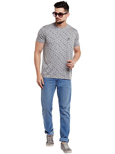 Image of Mack JONNEY Men Regular Fit Tshirts Silver X-Large Pack of 1-TEE-Print-NO.1-01-MLG-XL