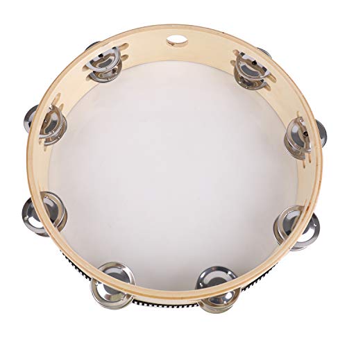 Tosnail T-TAMBOURINE-10INCHES 10 Inches Handheld Wooden Tambourine thumb #1