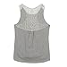 Lookatool Women Summer Lace Vest Top Short Sleeve Blouse Tank Tops T-Shirt (M, Gray)