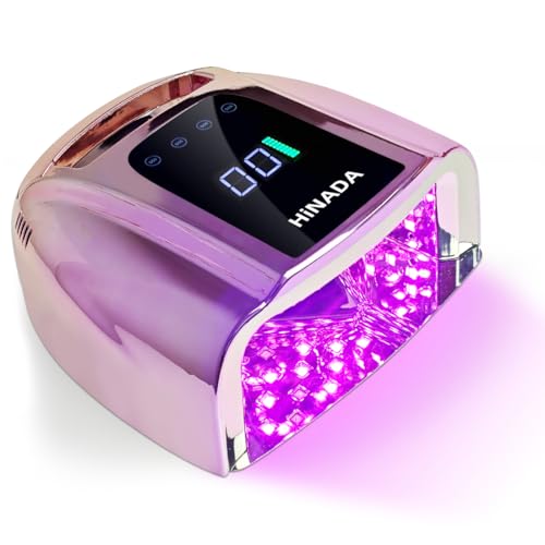 ​HiNADA Professional 96W Rechargeable UV LED Nail Lamp & Cure Light with Smart Sensor - Cordless Fast Curing Gel Polish Dryer for All Gel Types, 4 Timer Modes Portable for Home Salon Travel