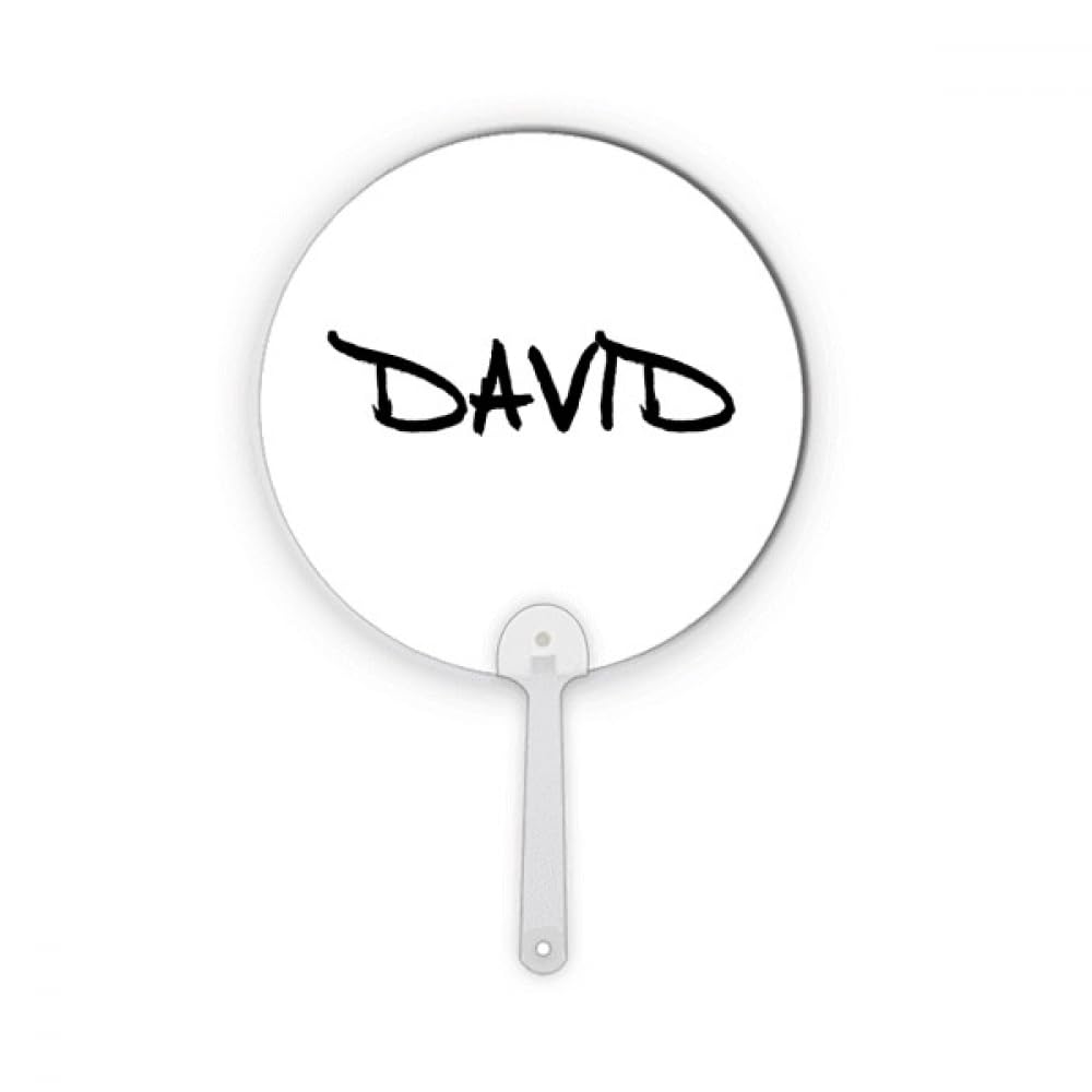 Éventail rond en plastique David personnalisable pour un confort léger au quotidien