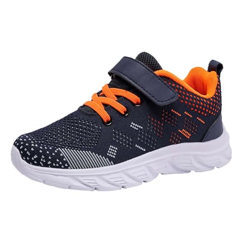 Kids Sneakers Breathable Knit Mesh Casual Sports Shoes with Non Slip Sole for Everyday Play and Activities