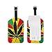 ALAZA Marihuana-Hanf-Blätter Luggage Tag PU-Leder Tasche Koffer-Gepäck-Aufkleber