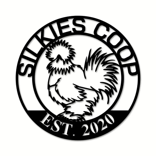 Silkie Chicken Coop Sign, Silkie Hen House Coop Sign, Silkie Chicken, Our Little Coop Sign Metal Sign, Silkie Metal Sign, Fluffy Butt Hut #TOP15
