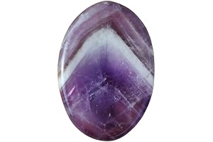 Stone City Banded Amethyst Thumb Worry Stone for Healing and Stress Relief