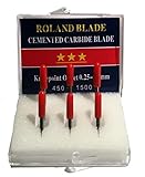 6-Pack 45 Degree Standard Angle Sign Making Vinyl Sign Plotter Knife Blade Replacement cemented Carbide Set Compatible with Roland Refine US Cutter Bridge MH