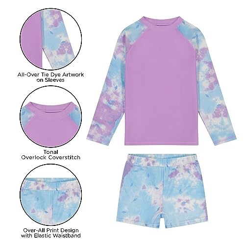 Kids Swim Set for Girls & Boys with Long Sleeve Rash Guard, Swim Shorts, Sunglasses for Ages 3-10 Years3