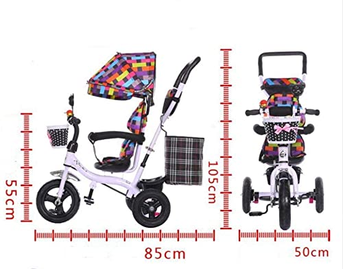 NUBAO Dreiräder Für Kinder ab 1 Dreirad Trike PRAMs Baby Kinder Dreirad Männliche und weibliche Baby Fahrradwagen / 1-2… – Bild 3