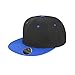 Result - Gorra/Visera Unisex Visera Plana Original 2 Colores Modelo Bronx Core con Cierre Snapback (Talla Única) (Negro/Azul Celeste)