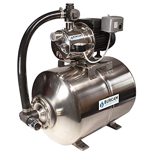 B BURCAM QUALITY PUMPS SINCE 1978 506538SSZ 3/4HP Stainless Steel Shallow Well Jet Pump System #1