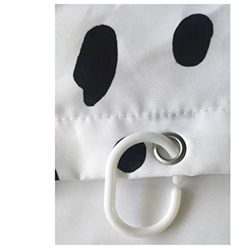 Hulebin Black Polka Dot Shower Curtain Fabric For Bathroom, Small Cute Trendy Design Black Polka Dots On White Waterproof Polyester Fabric Bathtub Shower Curtain For Kids,72X72 Inches #TOP6