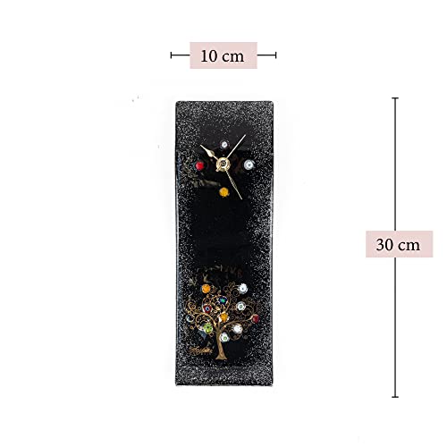 Sospiri Venezia Wall Clock Murano Glass Silent Mechanism Decorated with Murrines and Gold Leaf Gift Handmade Made in Italy (10x30) - Image 3