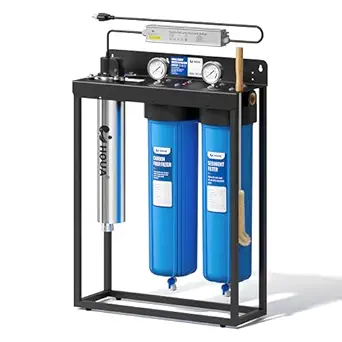 HQUA WF3-03 3-Stage Whole House Water Filtration System with UV Filter