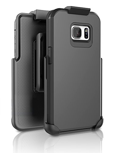 Samsung Galaxy S7, Encased ToughSHIELD Slim Hybrid Case & Belt Clip Holster (Smooth Black)