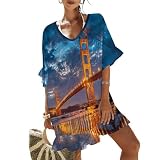 Material: This swimwear cover-up is meticulously crafted from a soft chiffon blend fabric that is breathable, lightweight, and features a smooth, slightly stretchy texture. It offers exceptional comfort, helping you stay cool and refreshed even in ho...