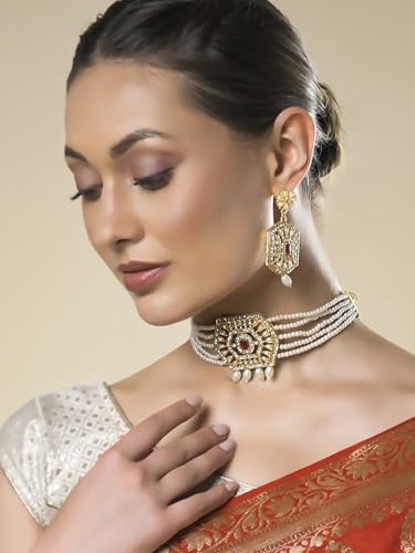 Gargantilla Mothi chapada en oro DMZ-2230 latón talla S collar mujer 5