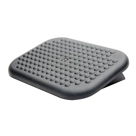 Fellowes Reposapiés Ergonómico para oficina - Soporte para pies de inclinación ajustable, antideslizante y con efecto masaje, Negro