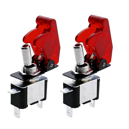 Foelony 2 PCS 12V LED Lighted Toggle Switchs, Rocker Toggle 
