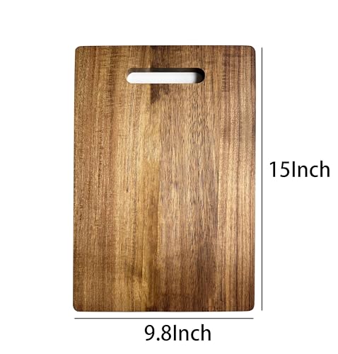 Tabla de cortar de madera de acacia 38.1x24.9 cm miniatura 2