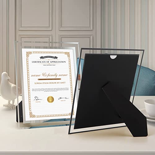 Hoikwo 8.5 by 11 Picture Frames, 10 Pack 8.5x11 Glass Picture Frames – For Small Business Licenses, School Certificates, Family Awards & Office Diplomas, Tabletop Display Only – Vertical or Horizontal by Hoikwo - Image 4