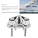 Luqeeg 316 Stainless Steel Marine Cam Cleat, Fairlead Leading Ring Anchor Rope Cleats, Easy to Adjust, Strong Holding Power, for 3-12mm Rope, Suitable for Sailing, Kayaking, Canoeing