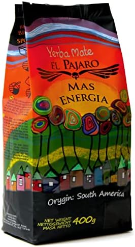 El Pajaro Mas Energia' 400g - Starker, Paraguayischer Mate Tee mit Blättern, Zweigen und Staub - Erfrischender Mate Tee sehr reich an Koffein - Natürlicher Wachmacher