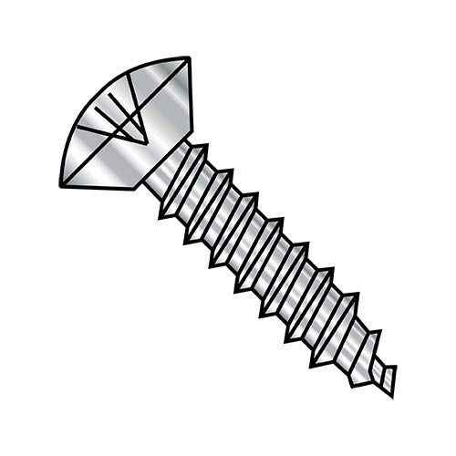 Tornillo Autorroscante Cabeza Oval de Acero Inoxidable 18-8