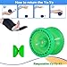 MAGICYOYO K1 Yoyos for Kids 8-12 yrs+, Responsive Yoyo for Beginners, Glowing Yo-yos in the Dark, Yo-yo Plastic Professional with Yo Yo Glove+ Bag+ 12 Yo Yos Strings, Green