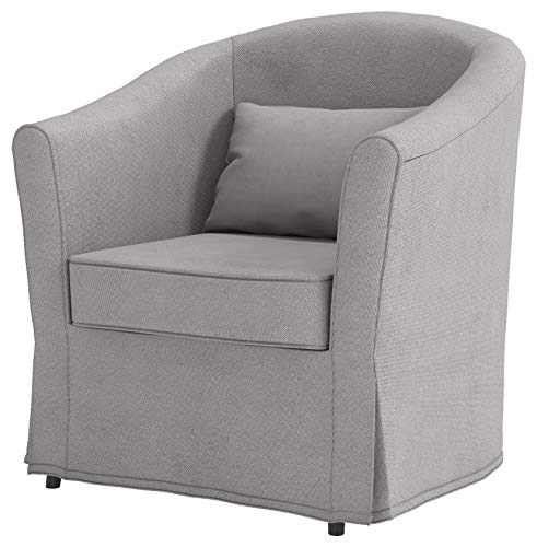 Chair is Not Included! Cover Only! Durable Cotton Ektorp Tullsta Chair Cover Replacement Compatible for IKEA Tullsta Armchair Sofa Slipcover (Light Gray Cotton)